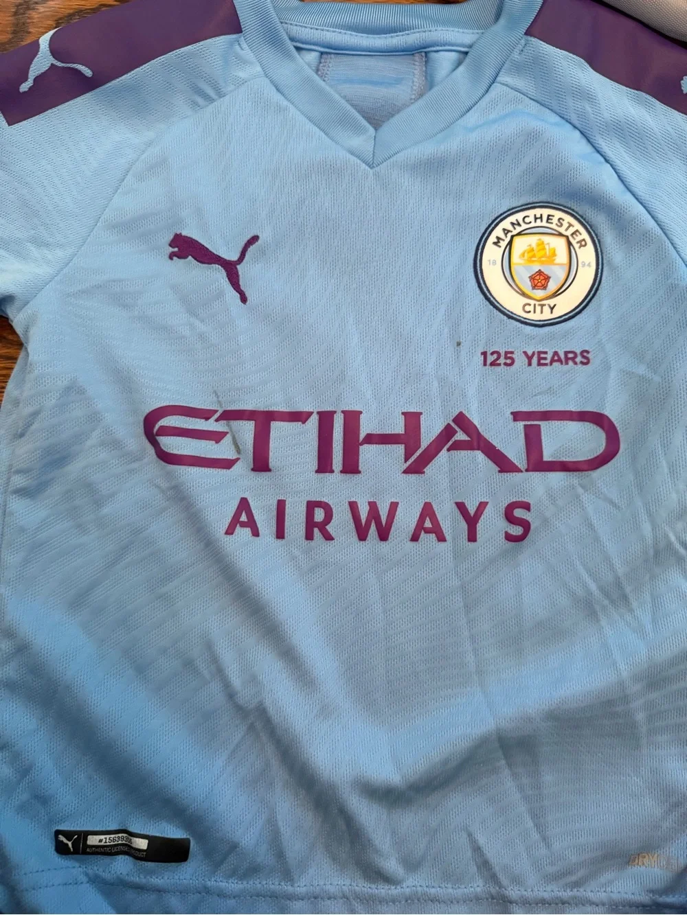 XS - Manchester City Puma Light Blue Manchester City Kids Jersey